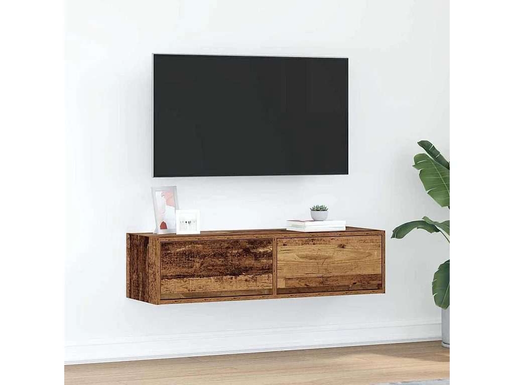 Meuble TV Bois ancien 100 x 31 x 25.5 cm Bois d'ingénierie