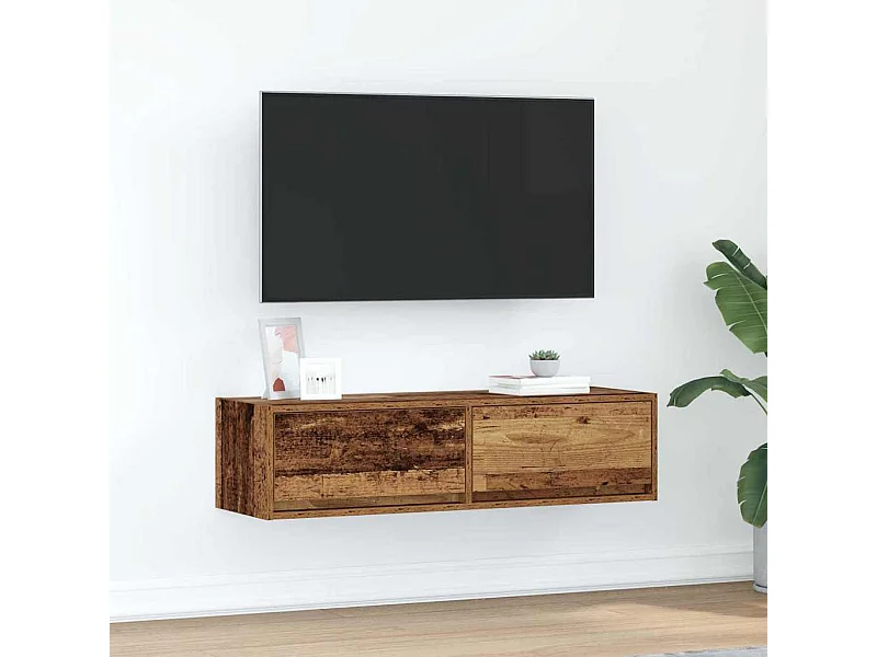 Gabinete de TV con cajón Madera vieja 100 x 31 x 25.5 cm