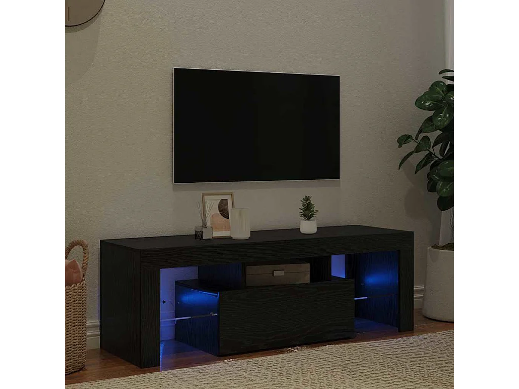 Gabinete de TV Negro 120 x 35 x 40 cm Madera contrachapada