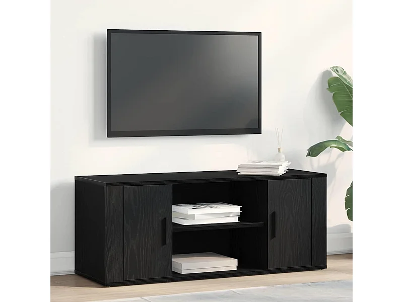 Meuble TV Chêne noir 100 x 35 x 40 cm Bois d'ingénierie