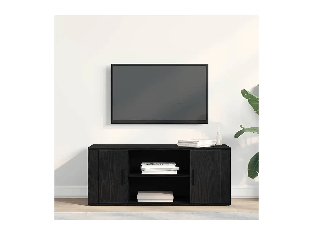 Meuble TV Chêne noir 100 x 35 x 40 cm Bois d'ingénierie