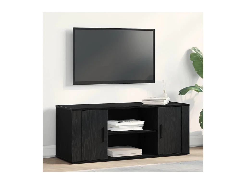 Meuble TV Chêne noir 100 x 35 x 40 cm Bois d'ingénierie