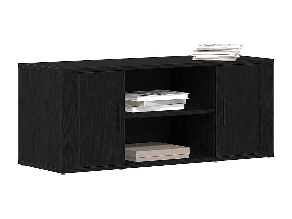 Meuble TV Chêne noir 100 x 35 x 40 cm Bois d'ingénierie