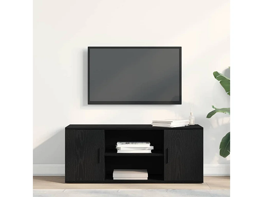 Meuble TV Chêne noir 100 x 35 x 40 cm Bois d'ingénierie