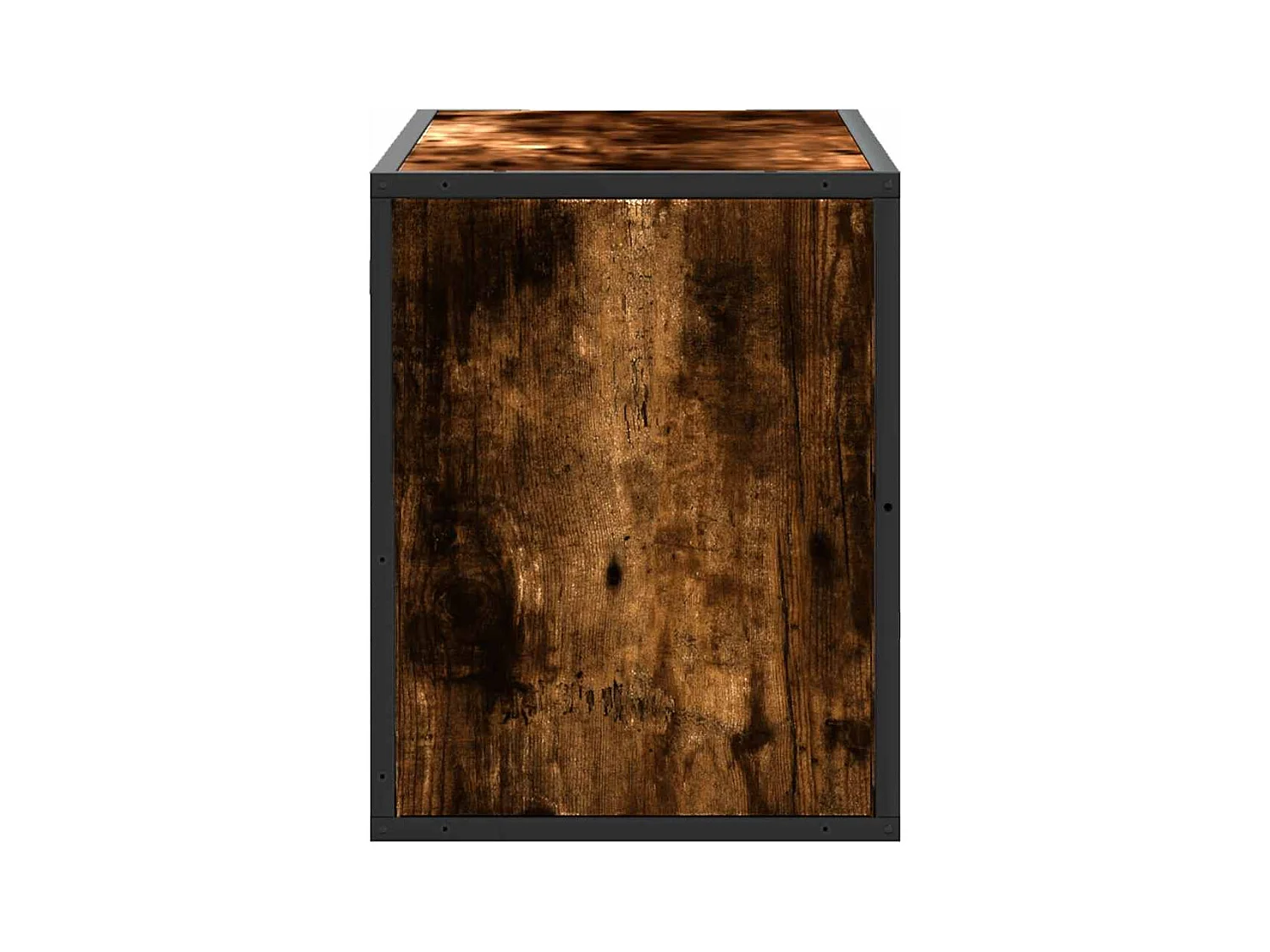 Meuble TV chêne fumé 80x31x39,5 cm bois d'ingénierie et métal