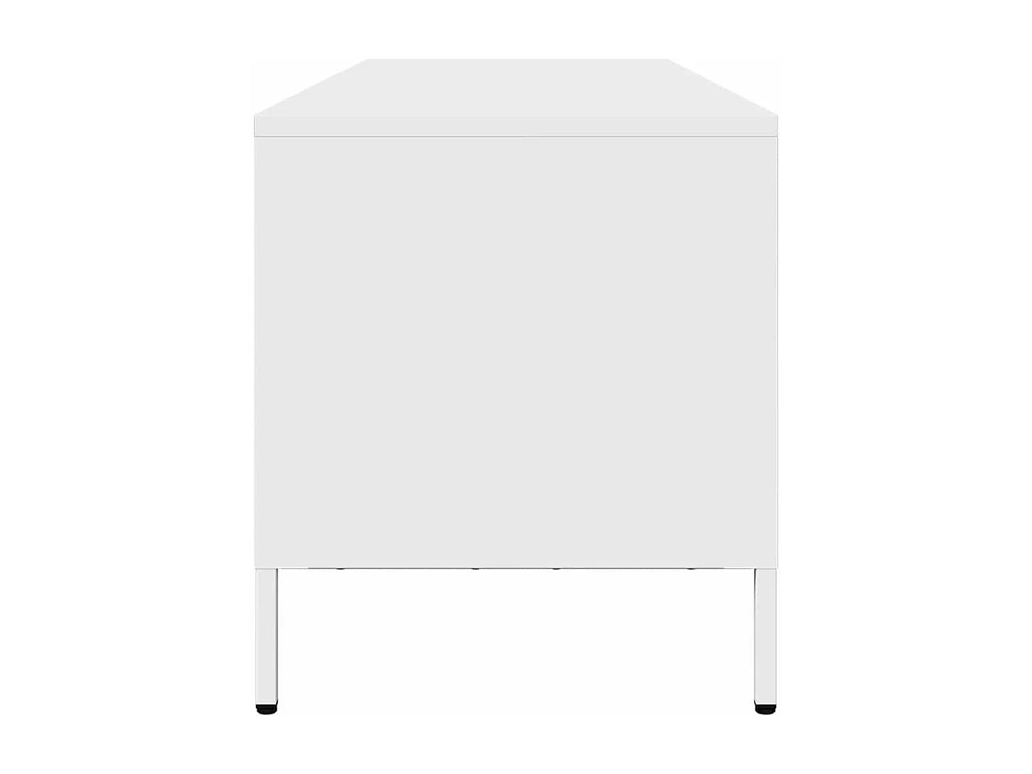 Meuble TV blanc 202x39x43,5 cm acier laminé à froid