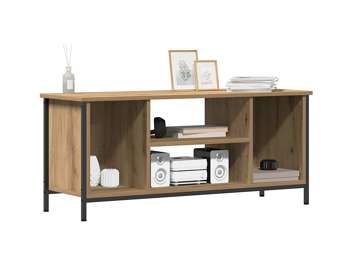 Meuble TV chêne artisanal 102 x 35 x 45 cm Bois d'ingénierie