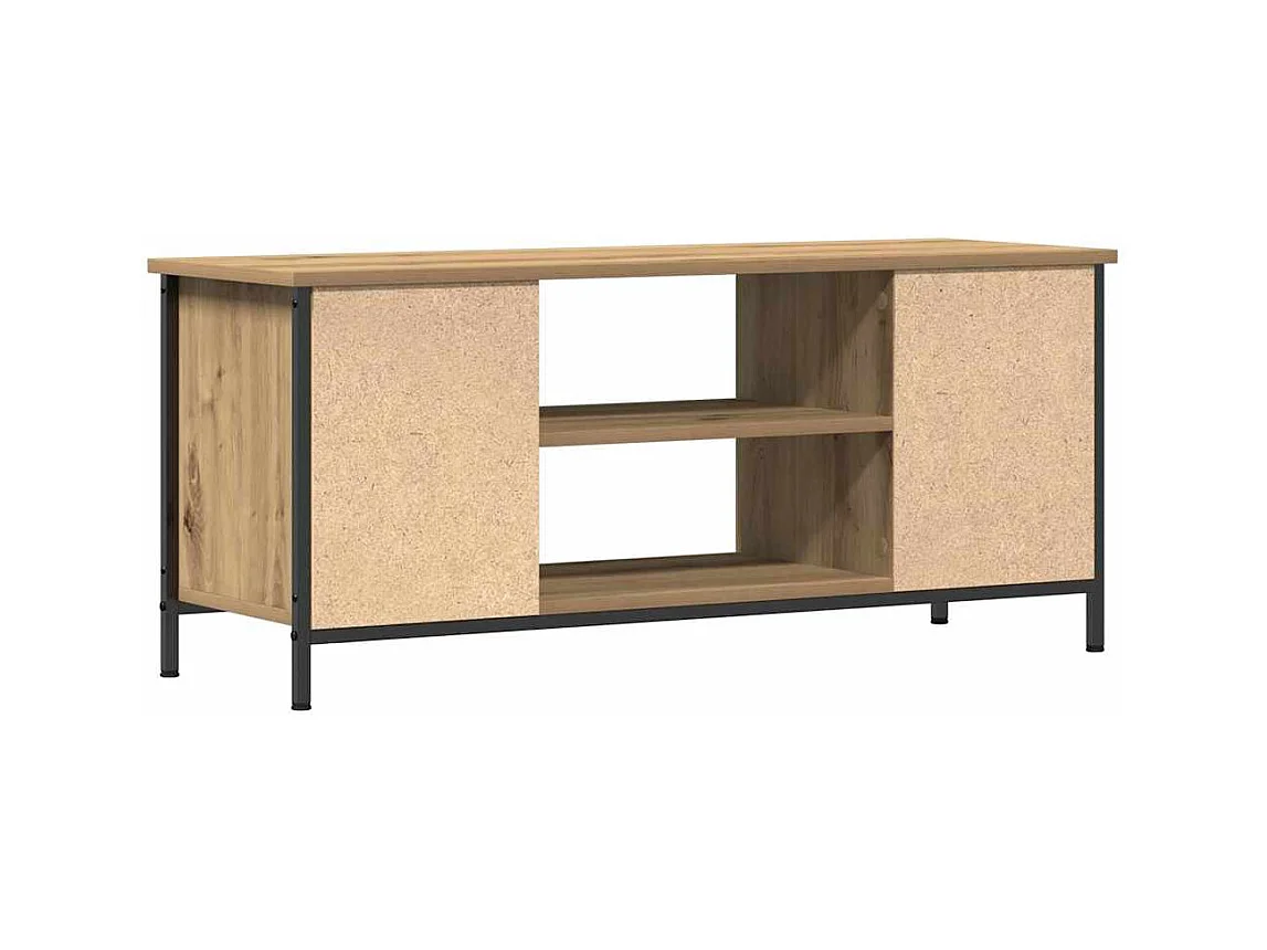 Meuble TV chêne artisanal 102 x 35 x 45 cm Bois d'ingénierie
