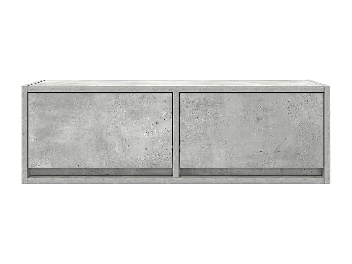 Meuble TV gris béton 80x31x25,5 cm bois d'ingénierie