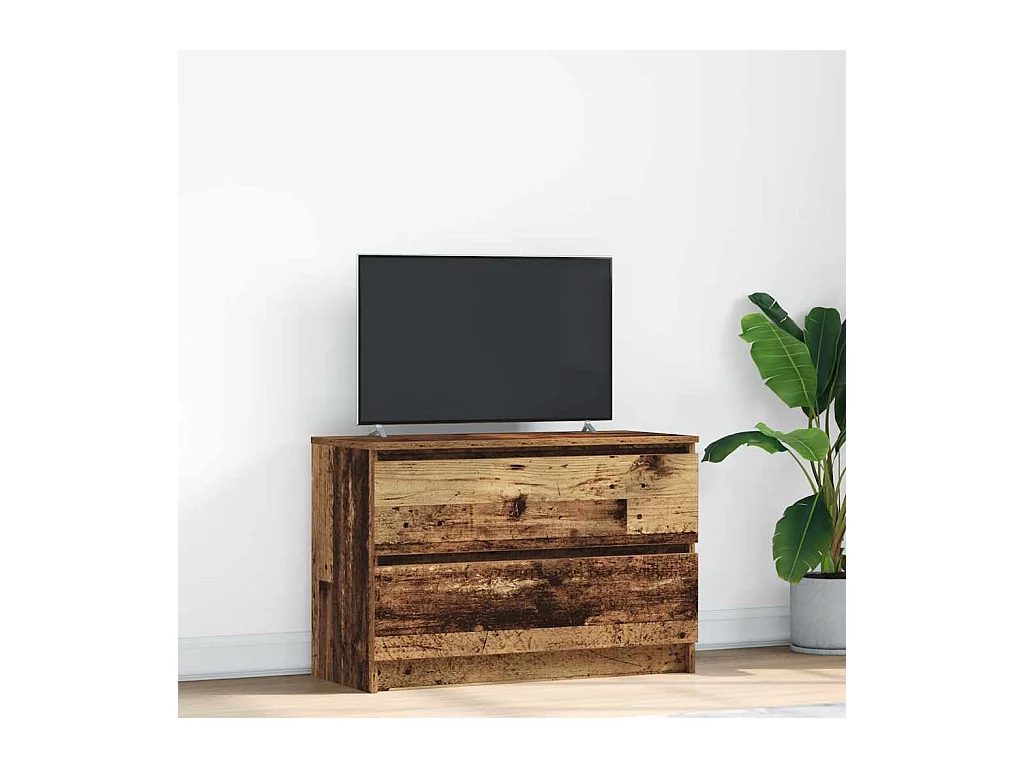 Mueble de TV de madera antigua 80x35x54 cm Madera de ingeniería