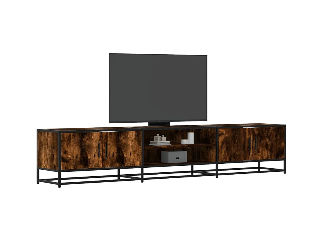 Móvel de TV 210x35x41 cm derivados de madeira carvalho fumado