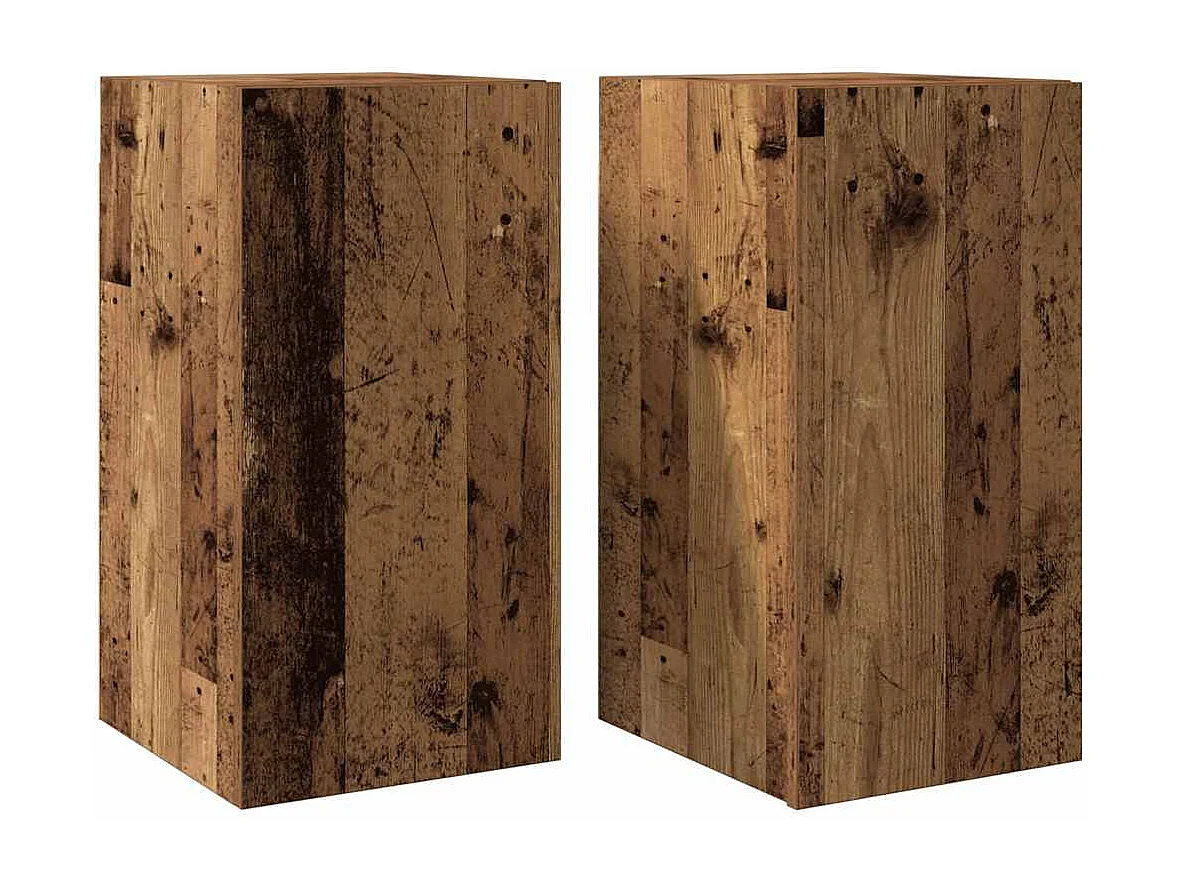 Meubles TV 2 pièces vieux bois 30,5x30x60 cm bois d'ingénierie