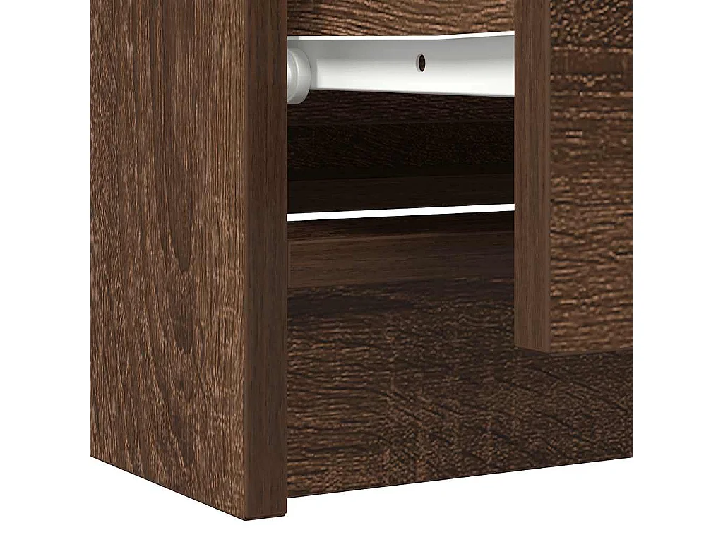 Meuble TV chêne marron 100x35x54 cm bois d'ingénierie