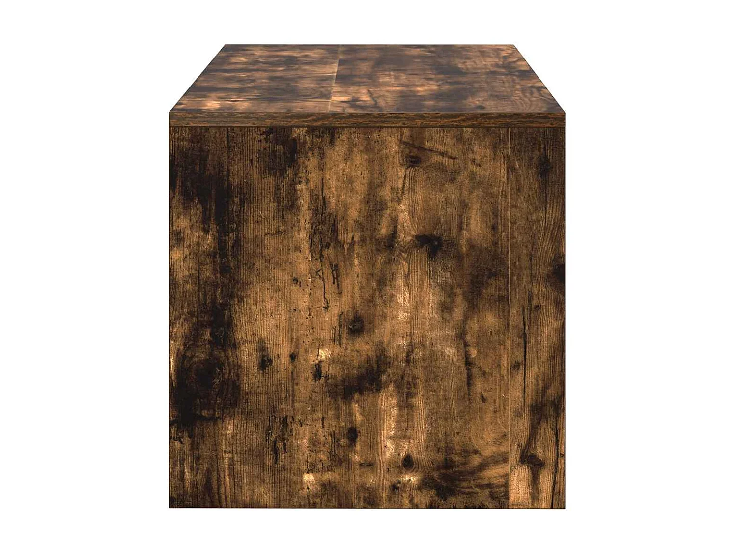 Meuble TV chêne fumé 80x40x40 cm bois d'ingénierie