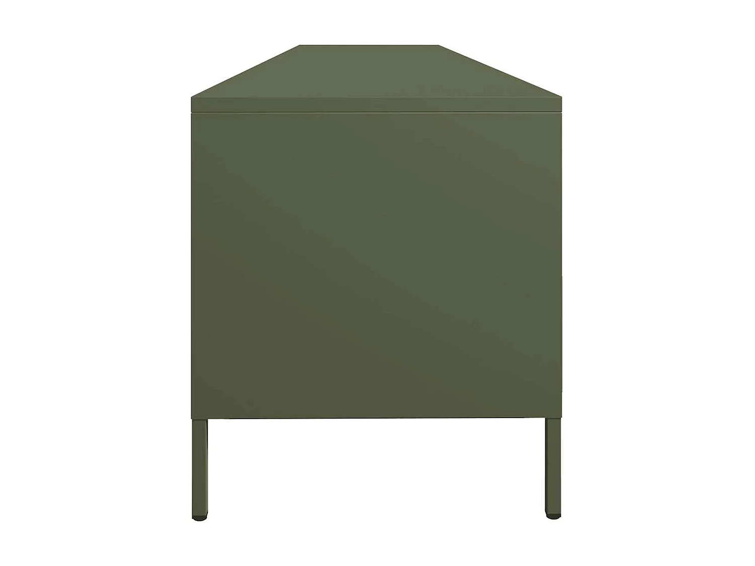 Meuble TV vert olive 202x39x43,5 cm acier laminé à froid