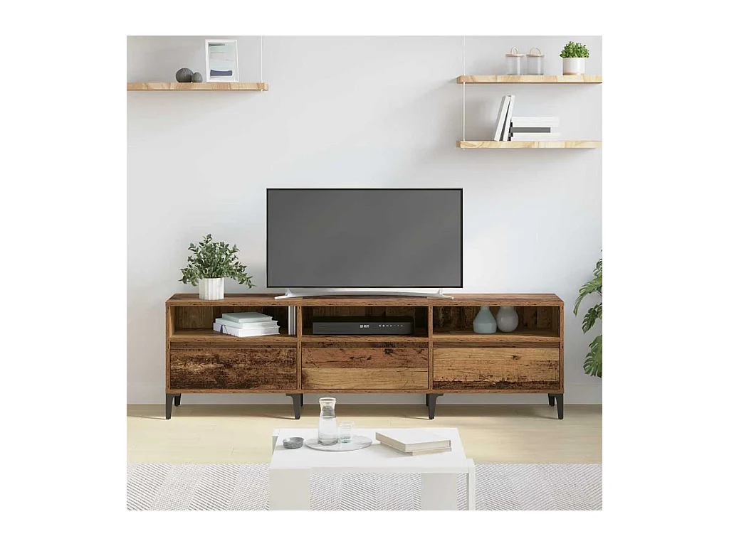 Meuble TV Bois ancien 150 x 30 x 44.5 cm Bois d'ingénierie