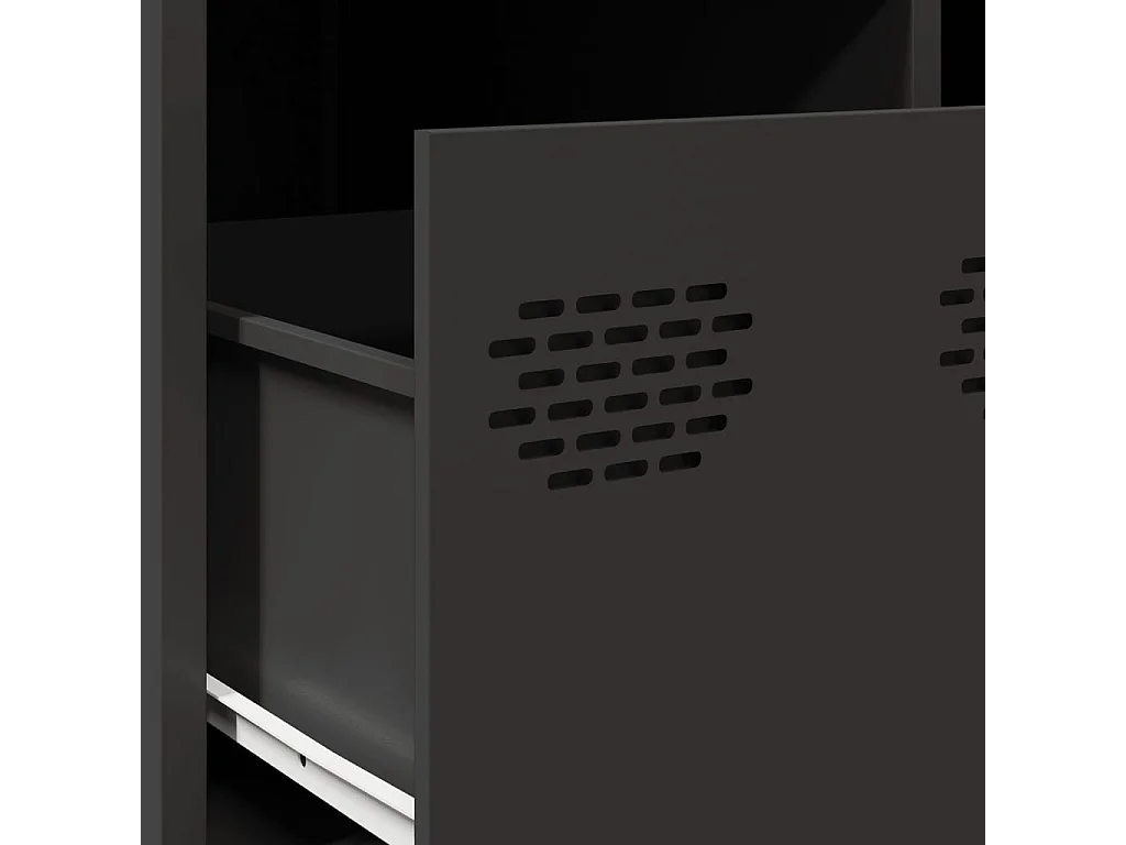 Móvel de TV 68x50x43,5 cm aço laminado a frio preto