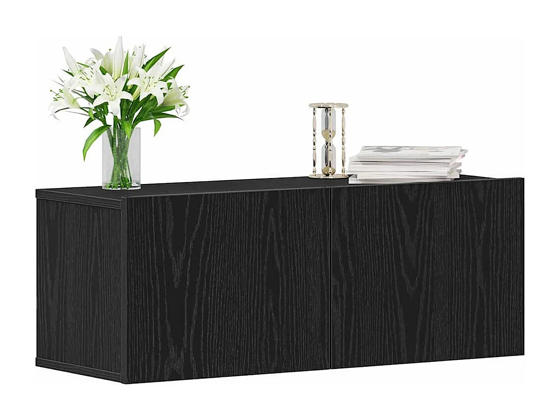 Meubles TV 2 pièces Chêne noir 80 x 30 x 30 cm Bois d'ingénierie