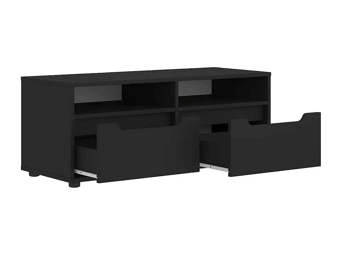 Meuble TV VISNES noir 100x40x38 cm bois d'ingénierie