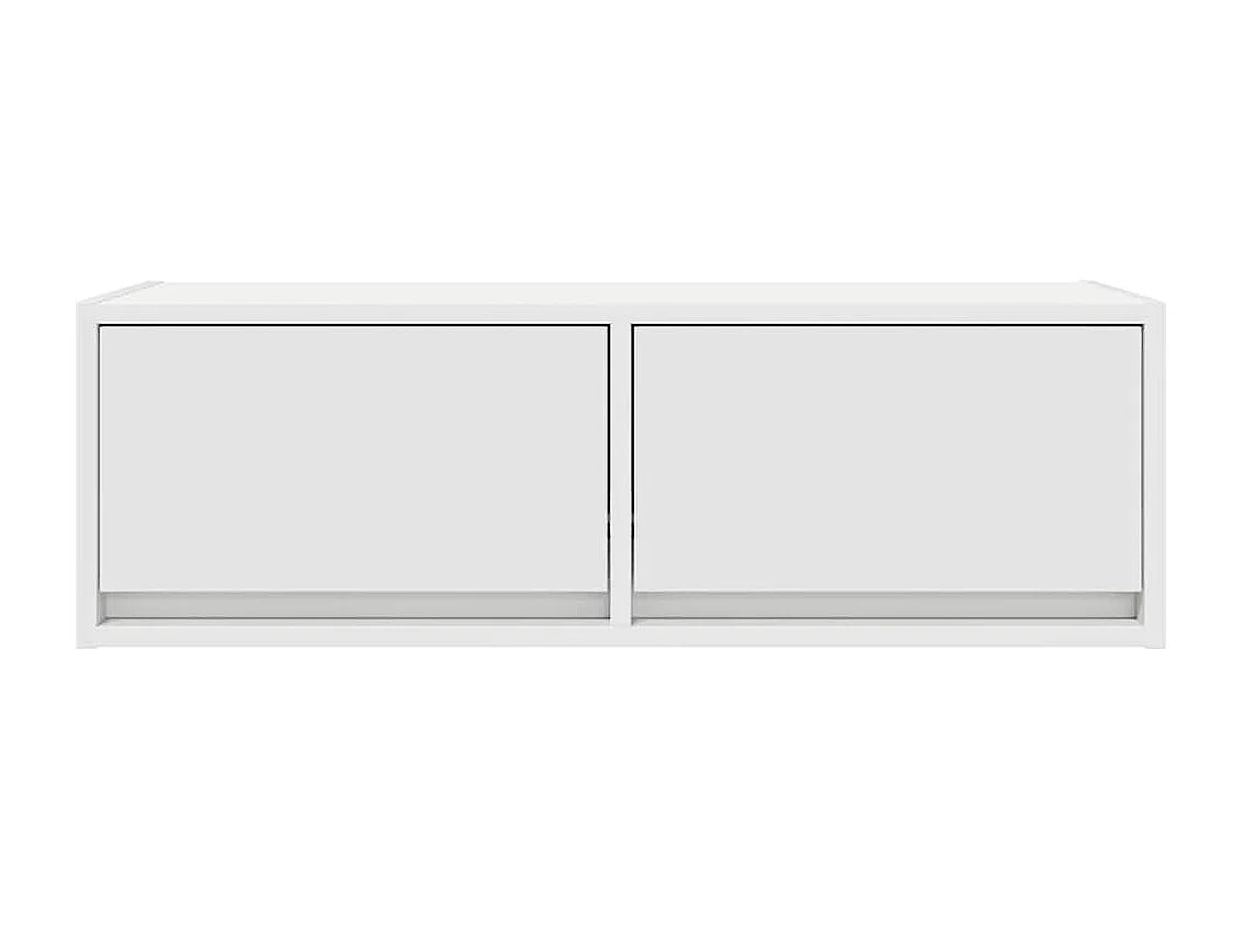 Meubles TV 2 pièces blanc 80x31x25,5 cm bois d'ingénierie