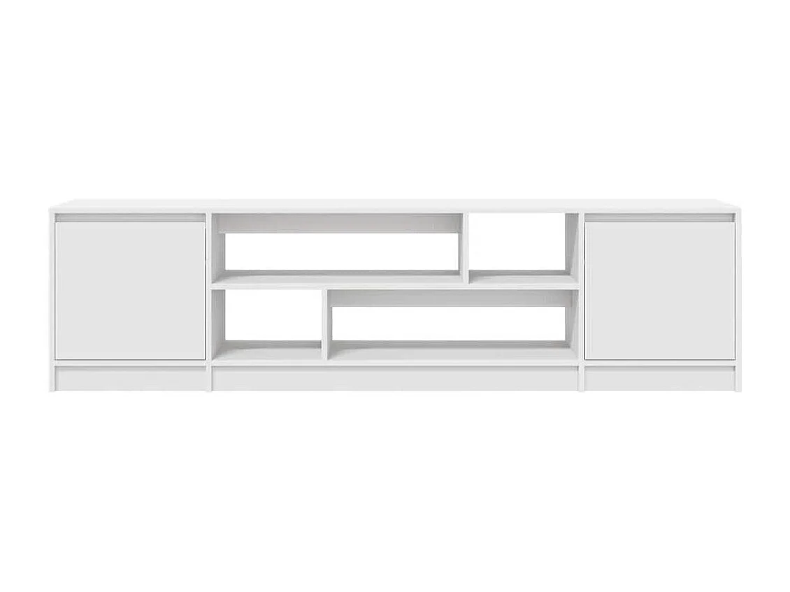 Meuble TV blanc 188,5x41x50 cm bois d'ingénierie