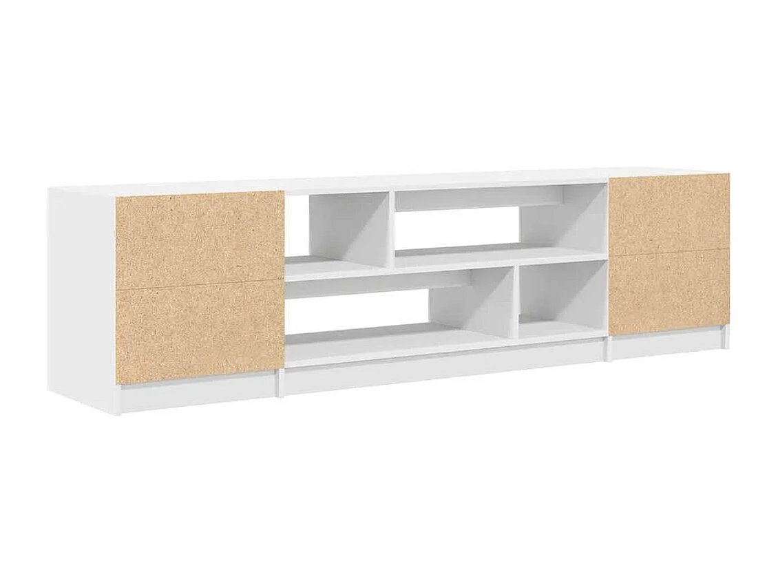 Meuble TV blanc 188,5x41x50 cm bois d'ingénierie
