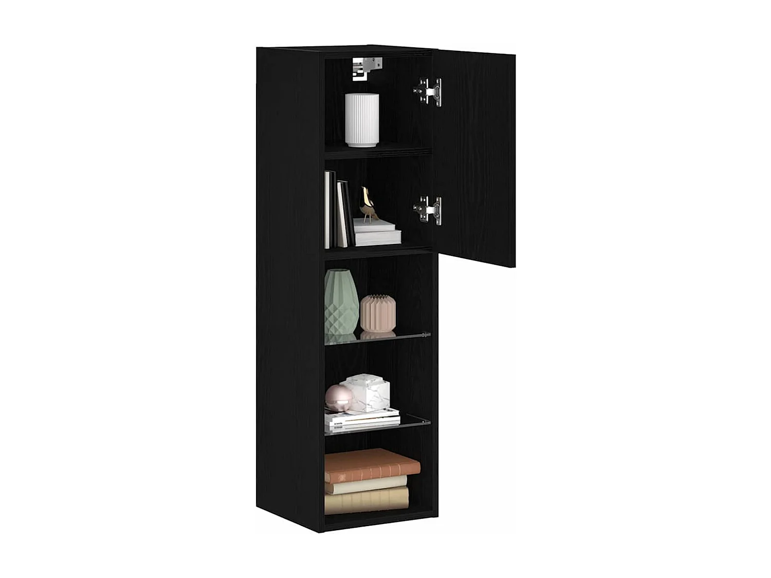 Meuble TV Noir 30.5 x 30 x 102 cm Bois d'ingénierie