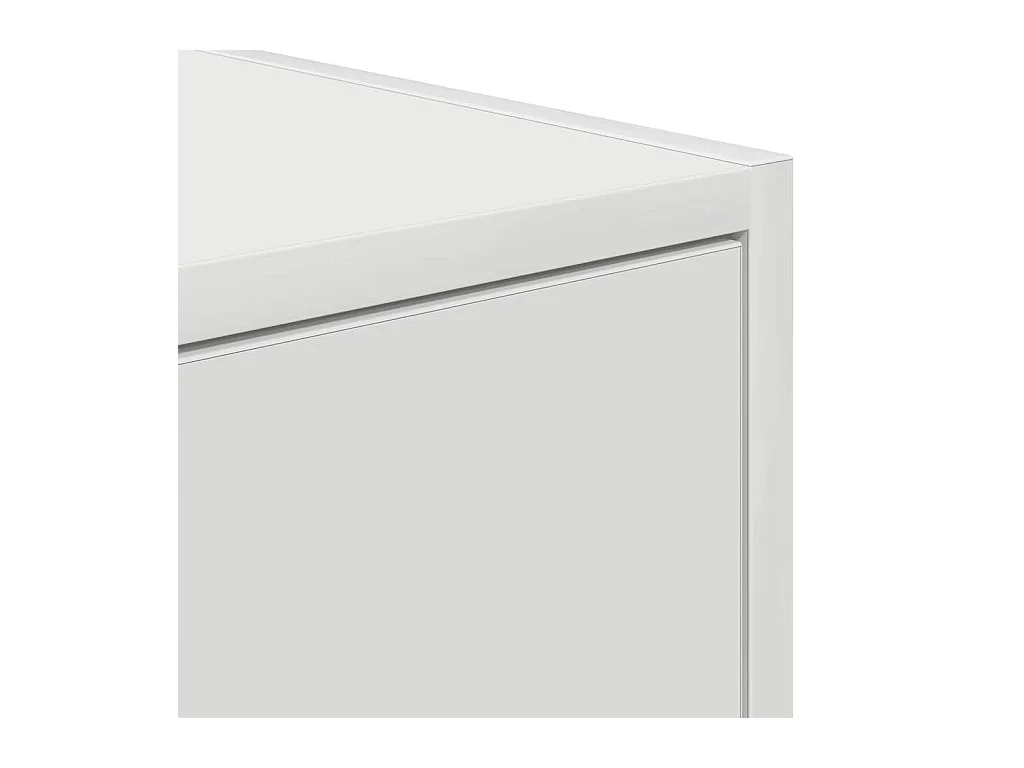 Meuble TV blanc 100x31x25,5 cm bois d'ingénierie