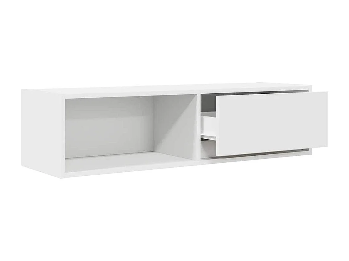Meuble TV blanc 100x31x25,5 cm bois d'ingénierie