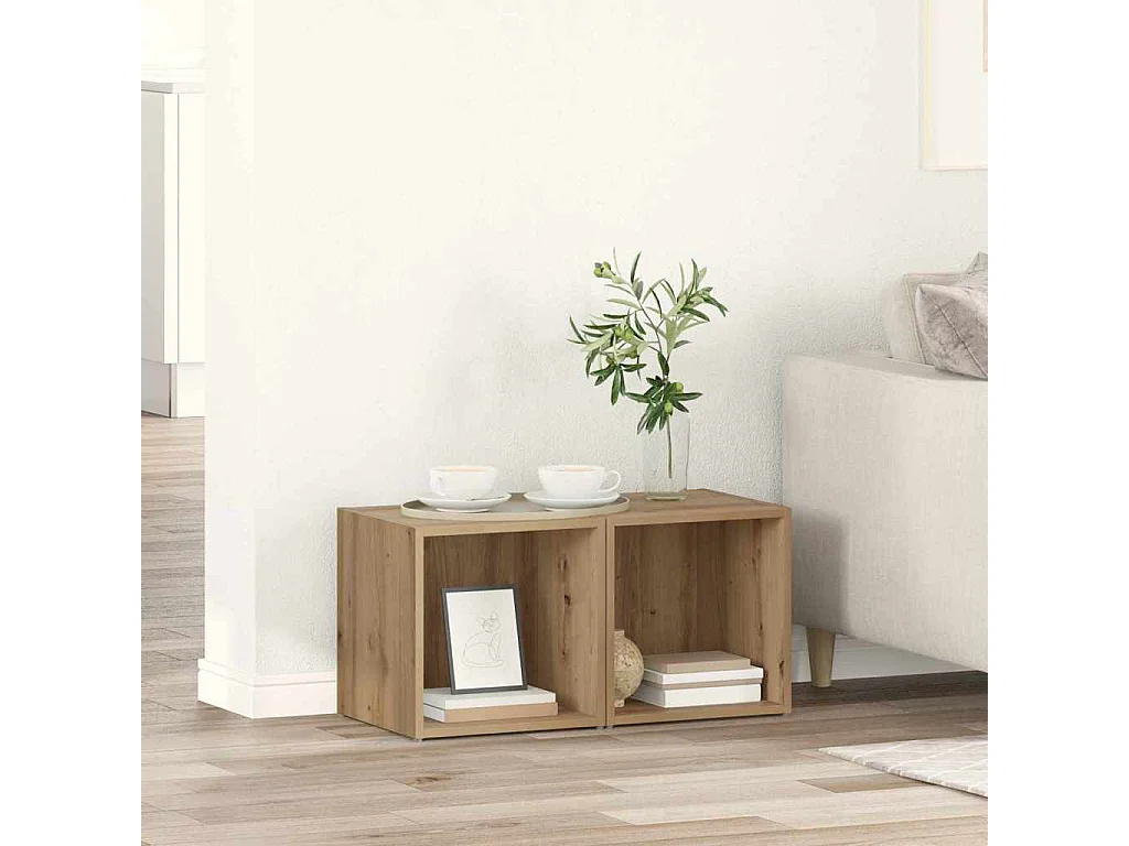 Gabinete para TV 2 peças Castanho 37 x 35 x 37 cm