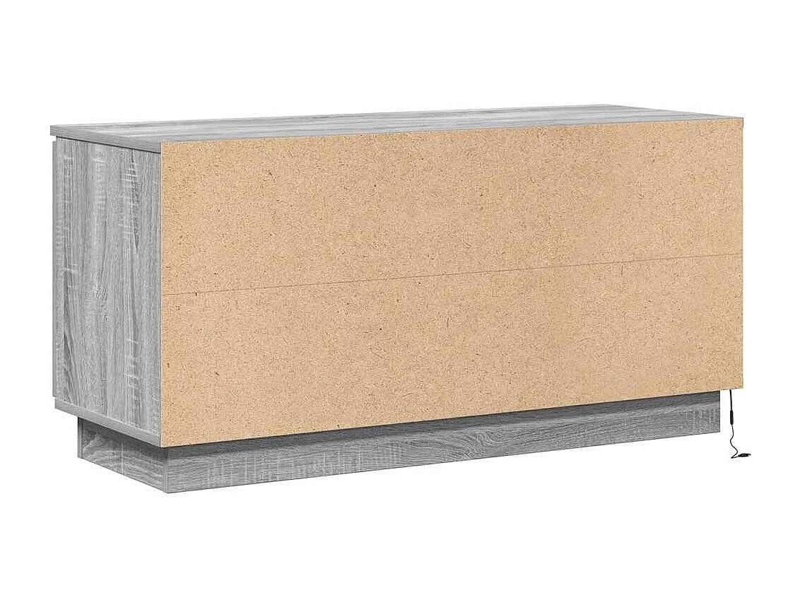 Meuble TV avec LED Sonoma gris 100 x 38 x 49 cm