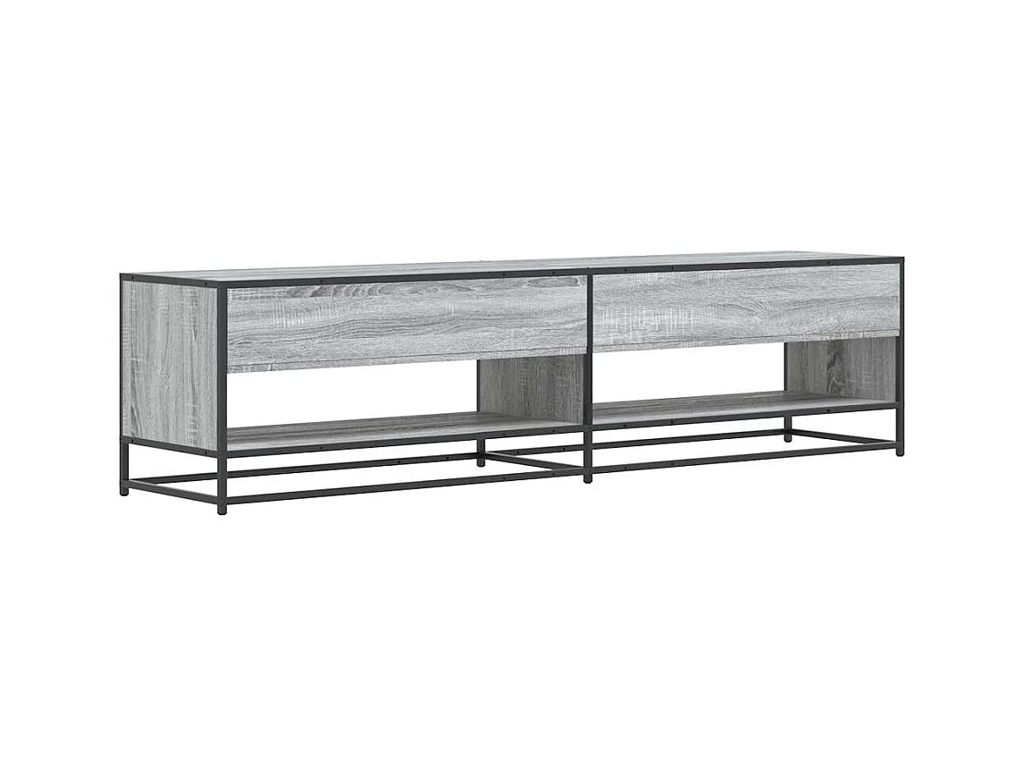 Meuble TV sonoma gris 180,5x40x46 cm bois d'ingénierie