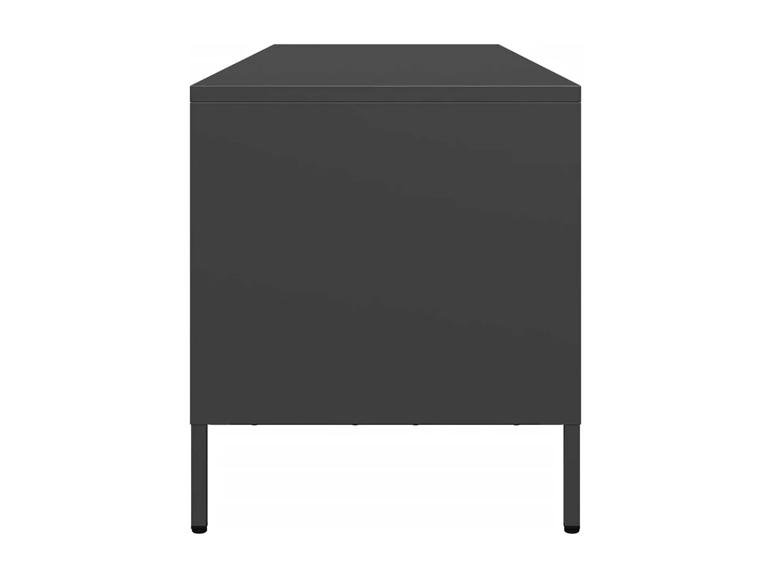 Móvel de TV 135x39x43,5 cm aço laminado a frio preto