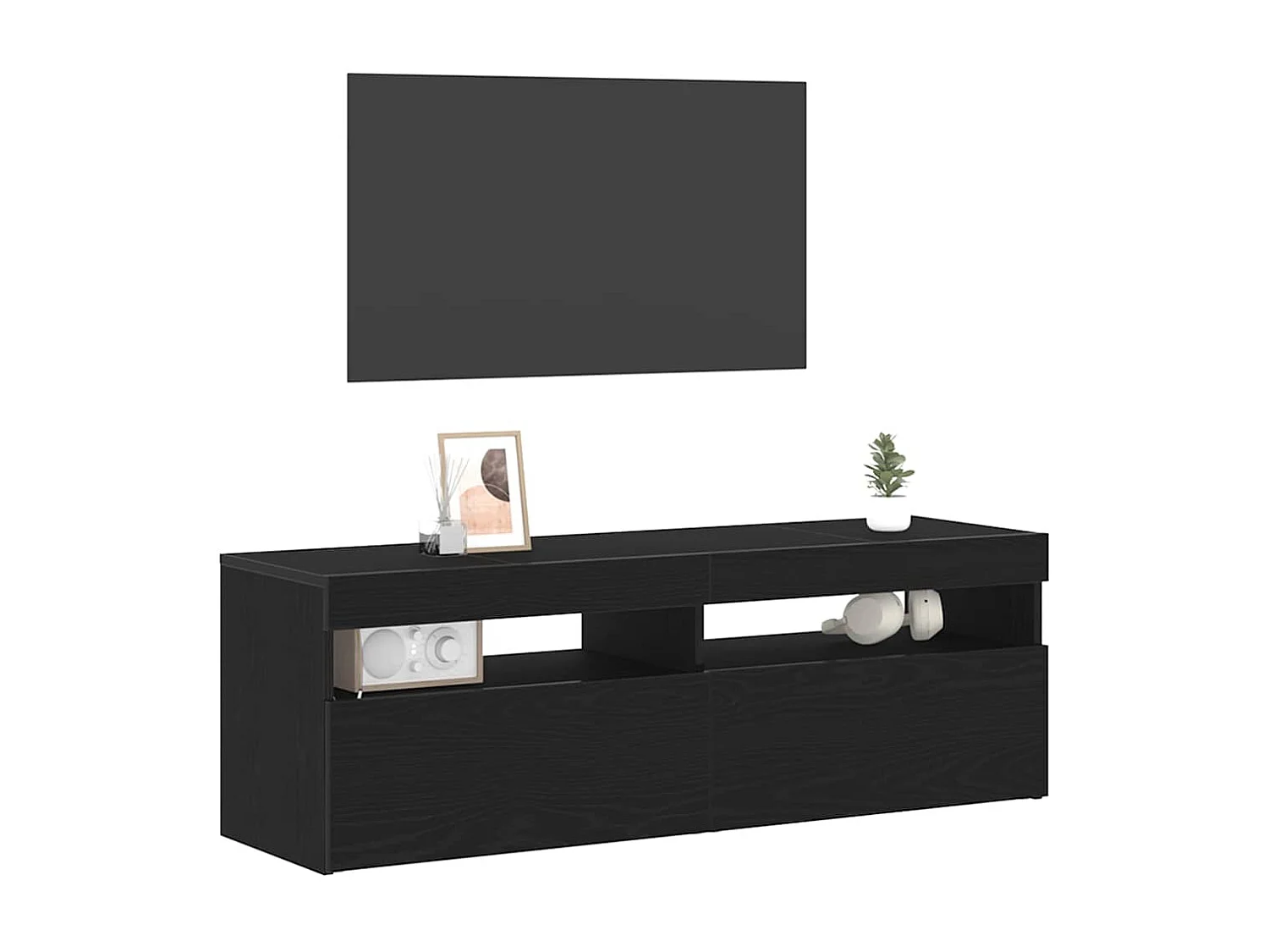 Gabinete de TV Negro 120 x 35 x 40 cm Madera contrachapada