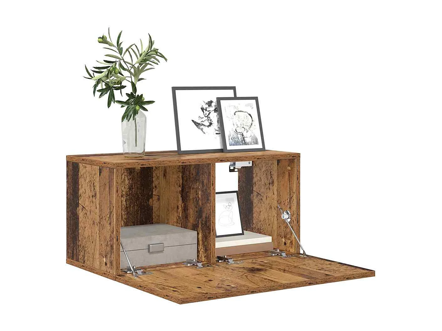 Gabinete de TV 3 pcs Marrón 60 x 30 x 30 cm