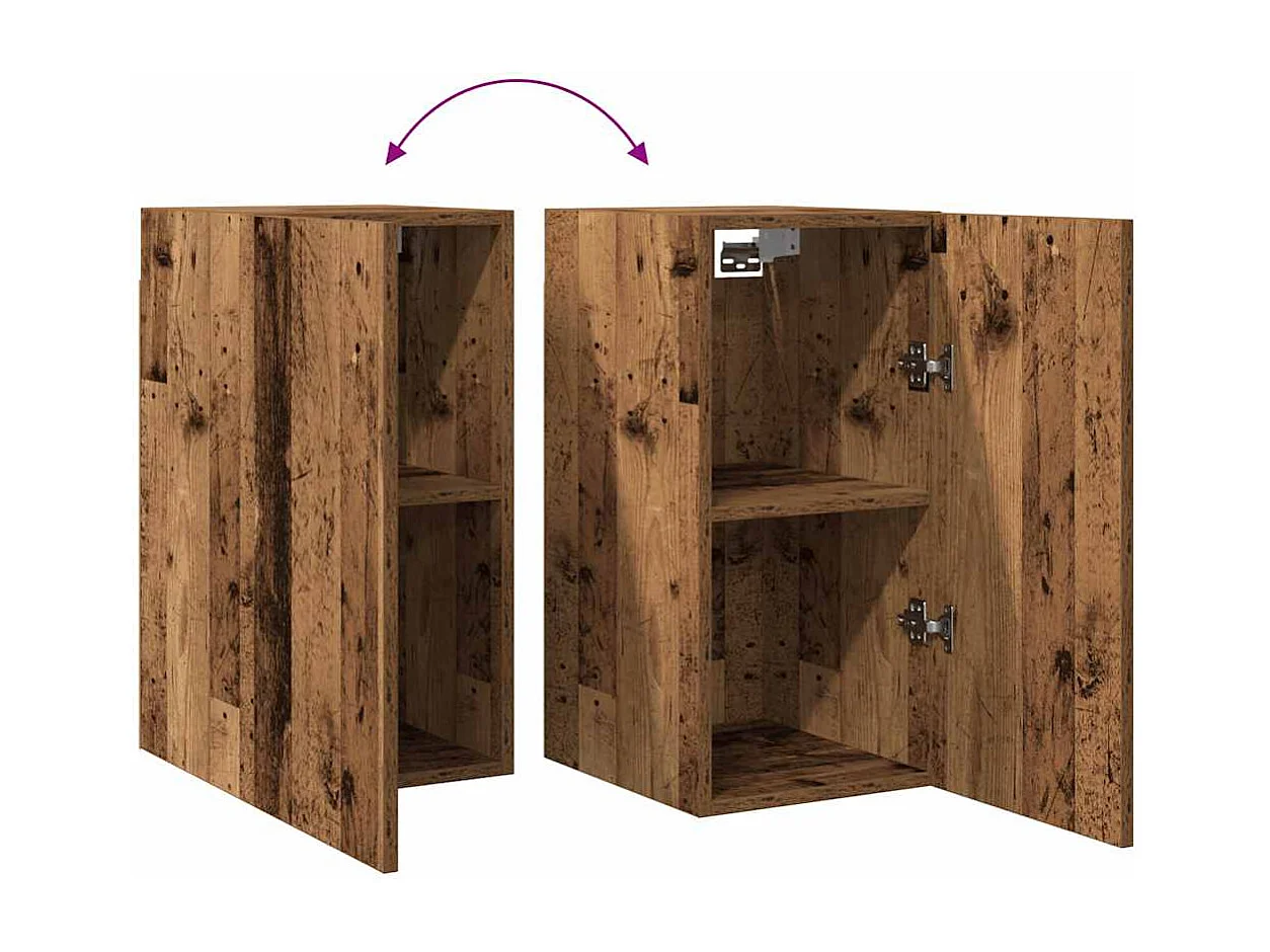 Meuble TV vieux bois 30,5x30x60 cm bois d'ingénierie