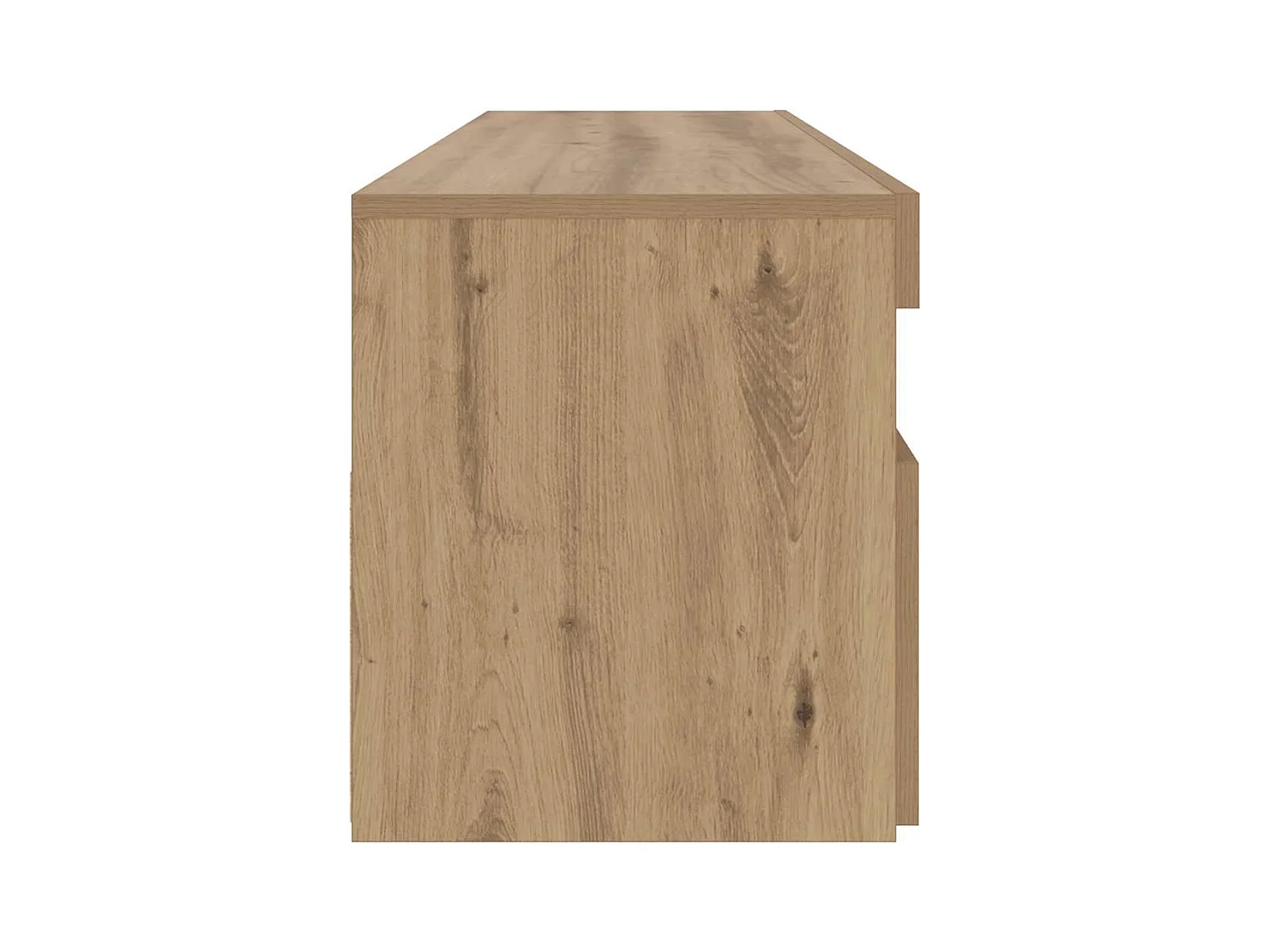 Meuble TV avec lumières LED chêne artisanal bois d'ingénierie