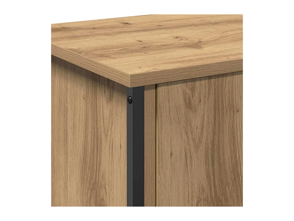 Meuble TV chêne artisanal 60 x 35 x 45 cm Bois d'ingénierie