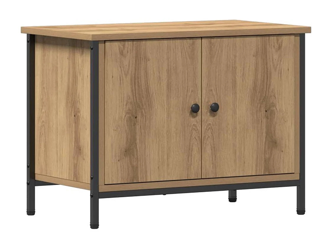 Meuble TV chêne artisanal 60 x 35 x 45 cm Bois d'ingénierie