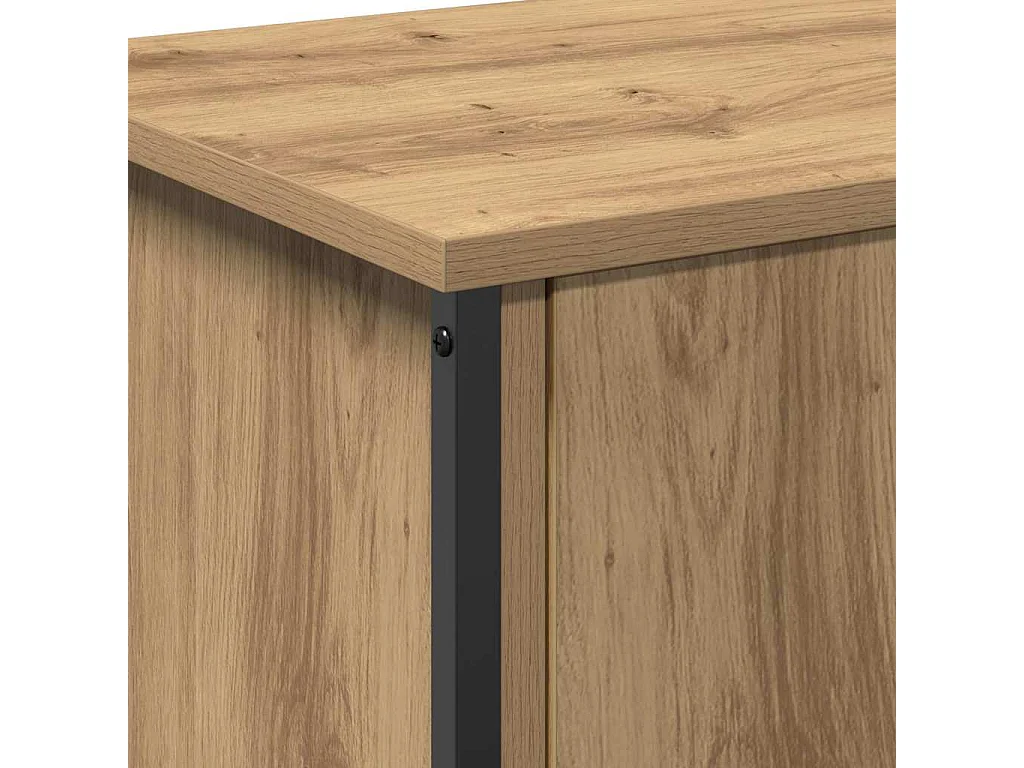 Meuble TV chêne artisanal 60 x 35 x 45 cm Bois d'ingénierie