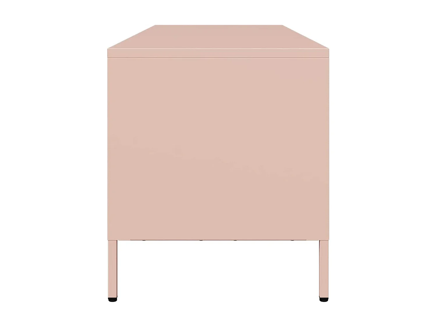 Meuble TV rose 135x39x43,5 cm acier laminé à froid