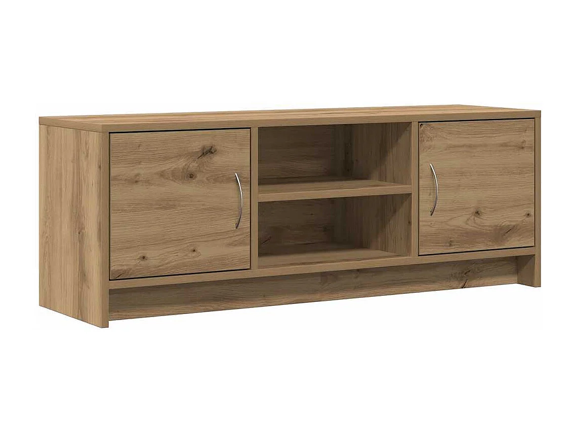 Meuble TV chêne artisanal 102x30x37,5 cm bois d'ingénierie