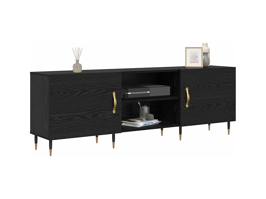 Meuble TV Chêne noir 150 x 30 x 50 cm Bois d'ingénierie