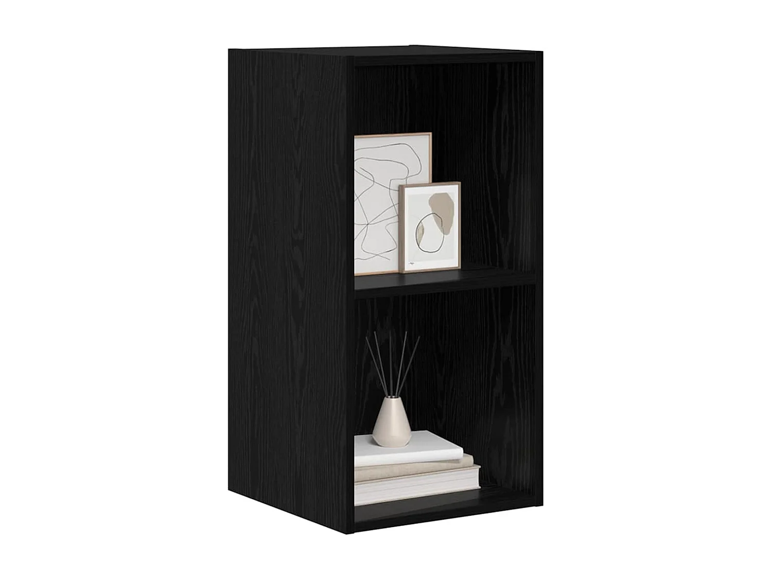 Meuble TV Chêne noir 37 x 37 x 72 cm Bois d'ingénierie
