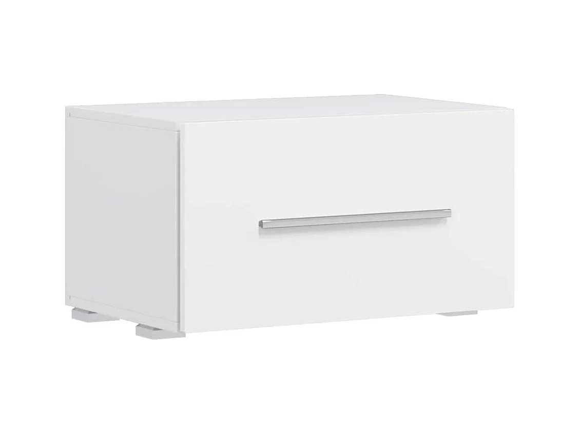 Meubles TV 5 pièces avec lumière LED blanc mat bois d'ingénierie