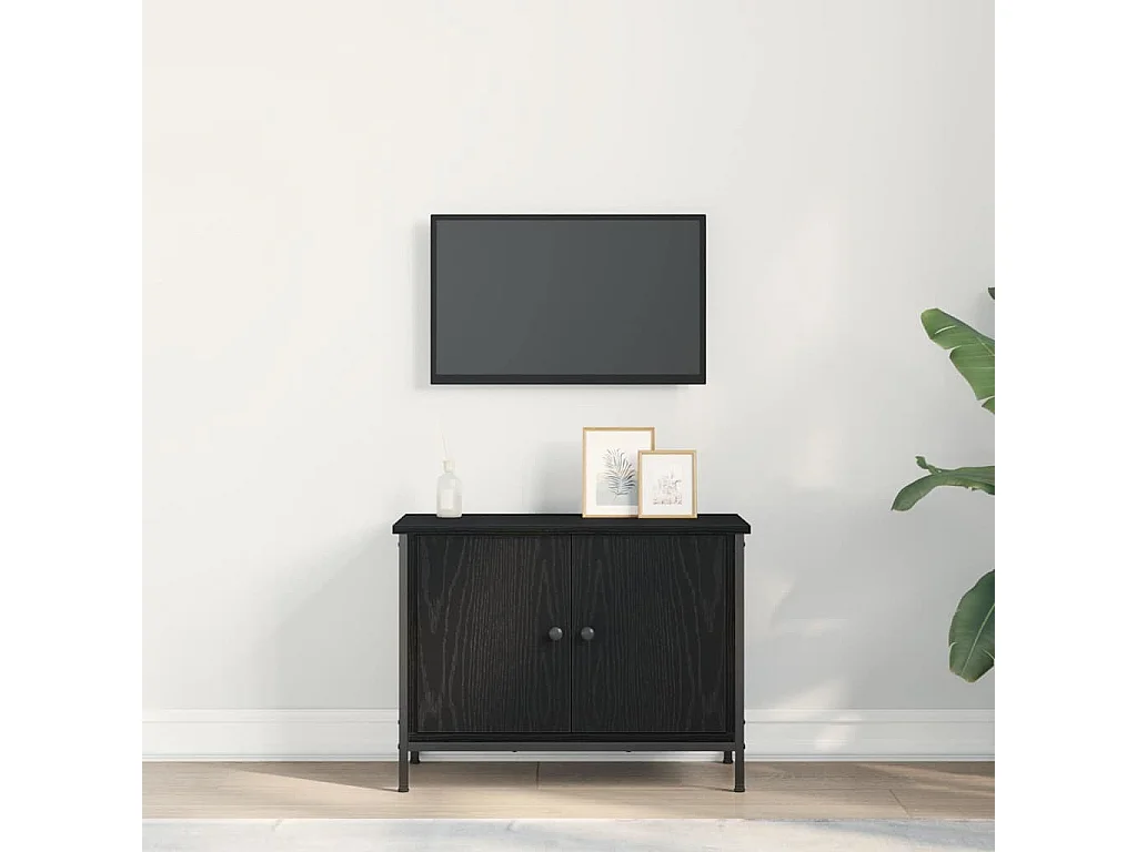 Meuble TV Chêne noir 60 x 35 x 45 cm Bois d'ingénierie