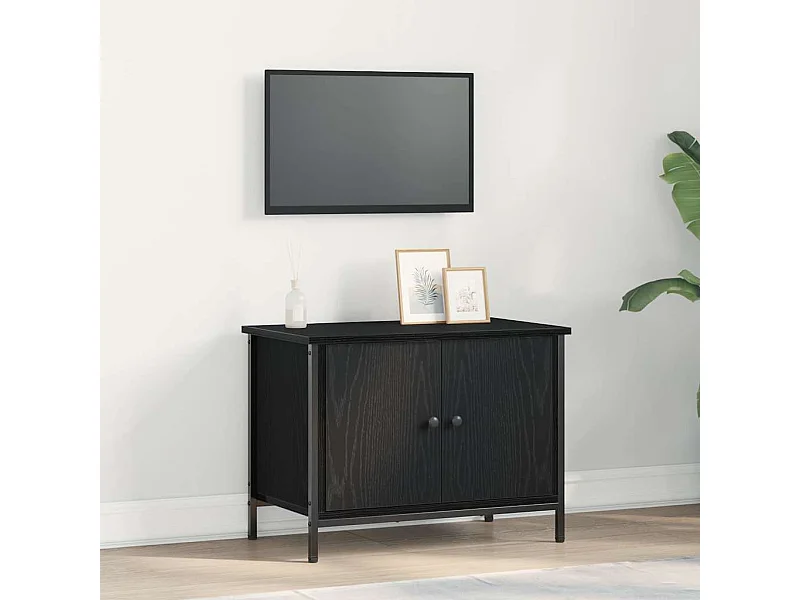 Meuble TV Chêne noir 60 x 35 x 45 cm Bois d'ingénierie