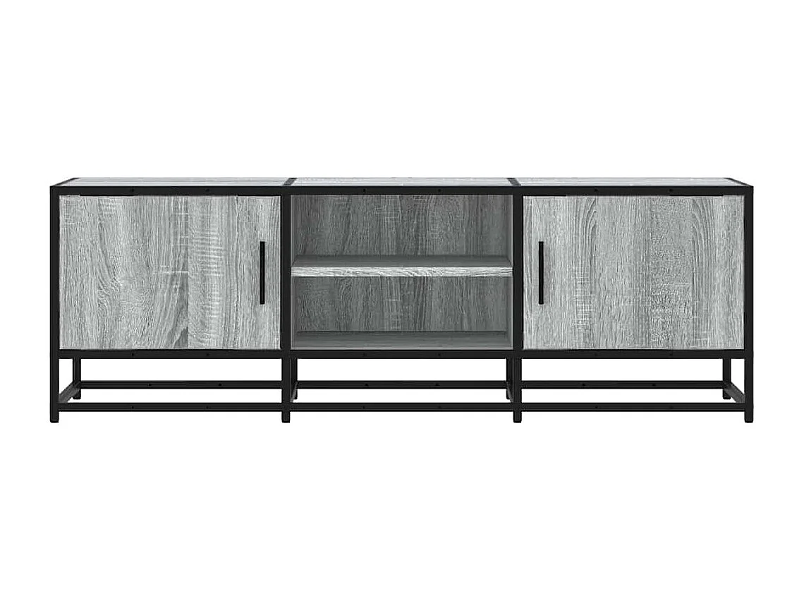 Meuble TV sonoma gris 120x35x41 cm bois d'ingénierie et métal