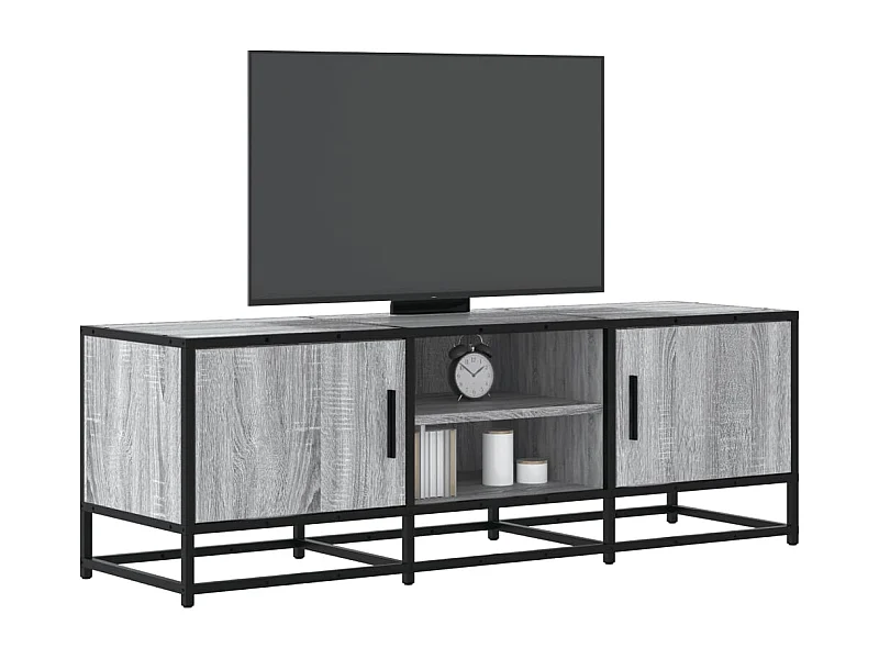 Meuble TV sonoma gris 120x35x41 cm bois d'ingénierie et métal