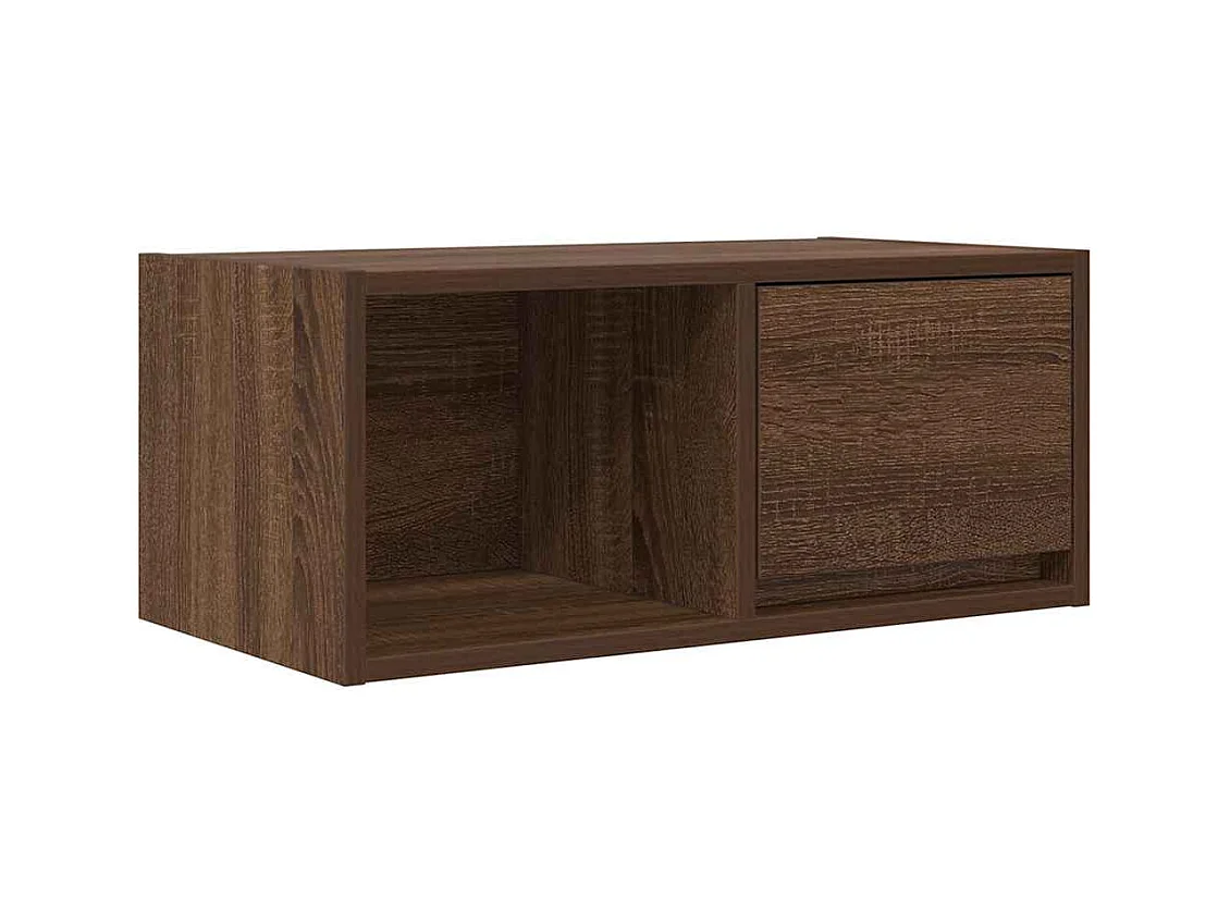 Meuble TV chêne marron 60x31x25,5 cm bois d'ingénierie